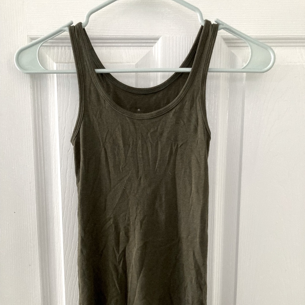 XS olive green target super soft tank top